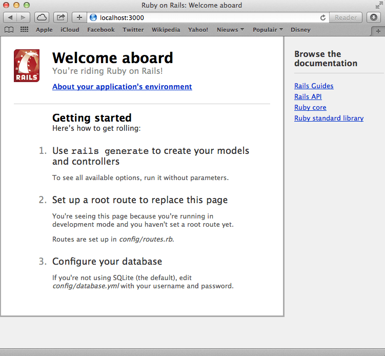 Ruby on Rails 4.0 onOSX