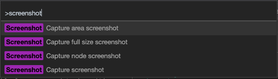 Screenshot options