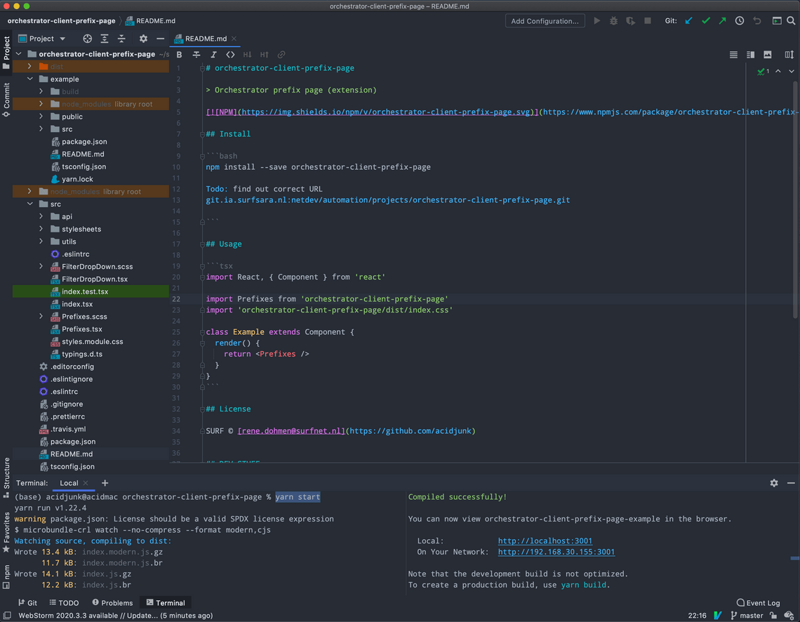 IDE screenshot of project structure